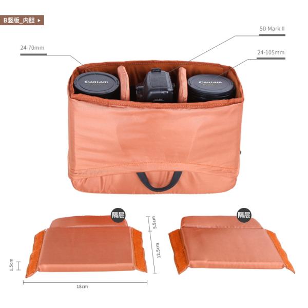 Customized Designs Camera Partition Insert Bag for Eco-friendly Lens Organization