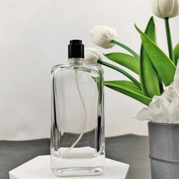 Material de base Vidrio 100 ml Botella de perfume de aroma de lujo con logotipo personalizado