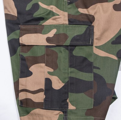 Anti Static Military Short Pants Pure Cotton Jungle Camouflage