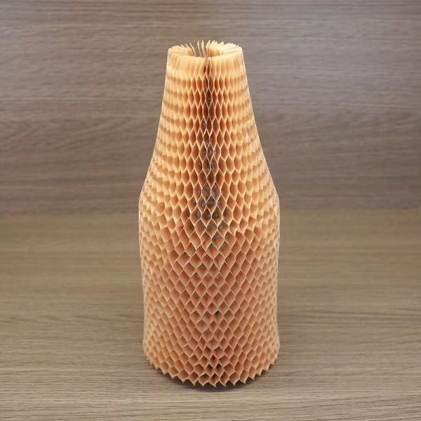Brown Honeycomb Wrap Sleeve  20cm 90Ply Protective Sleeve For Bottles