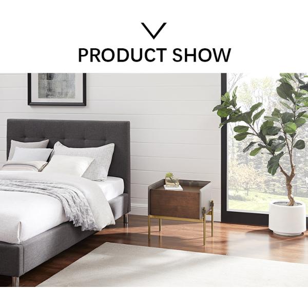 Solid Steel High Leg Nightstand Simple and Modern Storage Cabinet for Mini Bedroom