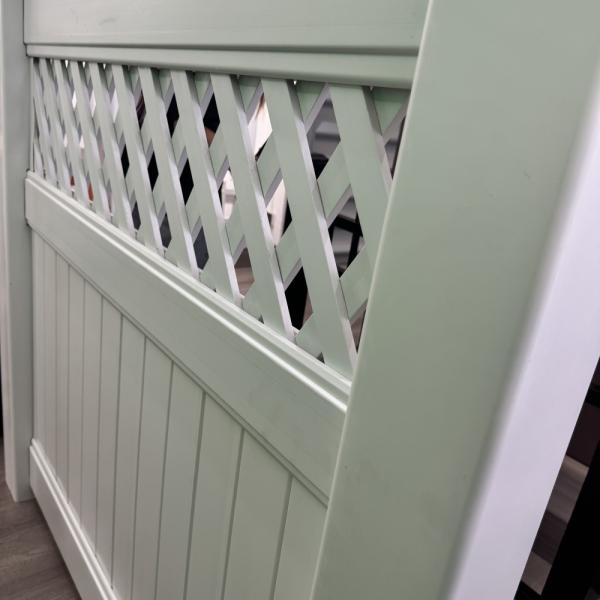 Rainproof 100% Virgin PVC Fence Pannels 6ft*8ft Modern Design For Residential Use