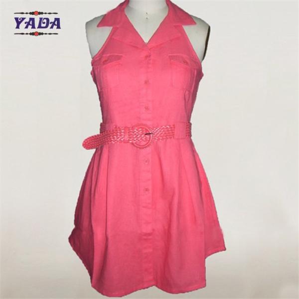 Новая продажа моды вечеринка качаться элегантное дамское платье дамы повседневные платья фотографии с поясом