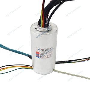 Bague collectrice étanche à basse température avec alimentation électrique, Ethernet, USB et RS232