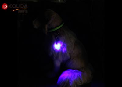 Metal Waterpoof Flashing LED Safety Collar Light For Night With 3 Batteries
