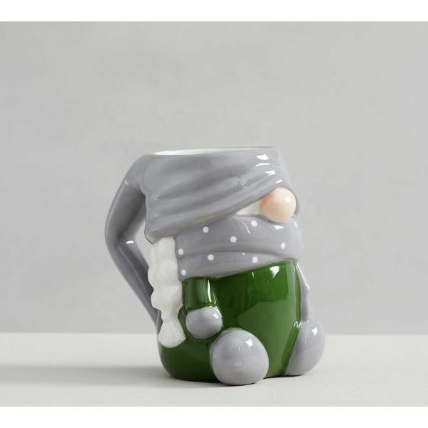 кружки молока 12oz 350ml керамические вручают крася сброс 3D для рождества праздничного