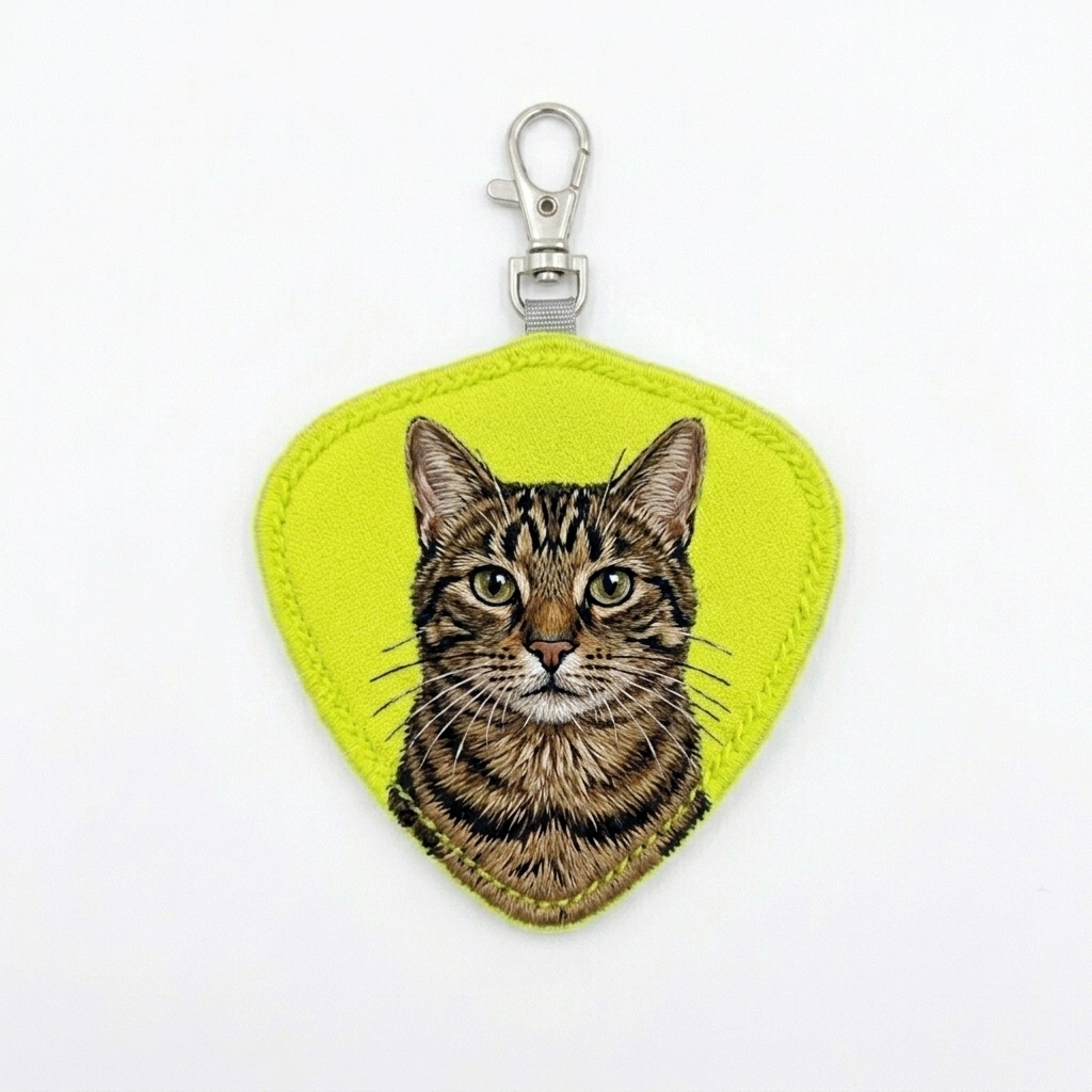 Customized Eco-Friendly Rubber Silk Screen Printed Rectangular Hanging Ring Embroidery Keychain