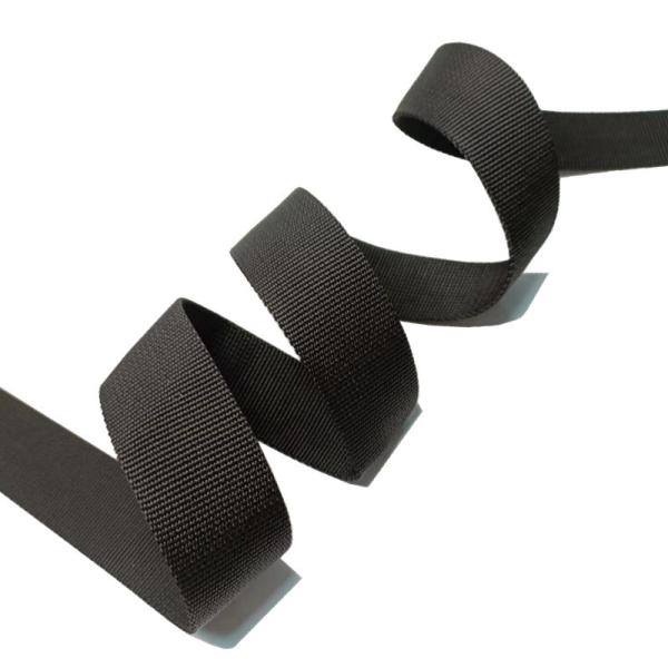 Polypropylene Webbing High Strength Plain Weave 30mm Black Woven Pp Strap For Outdoor Use
