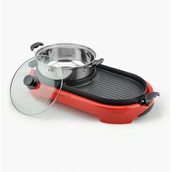 Multi Function electric frying pan with hot pot,pizza pan