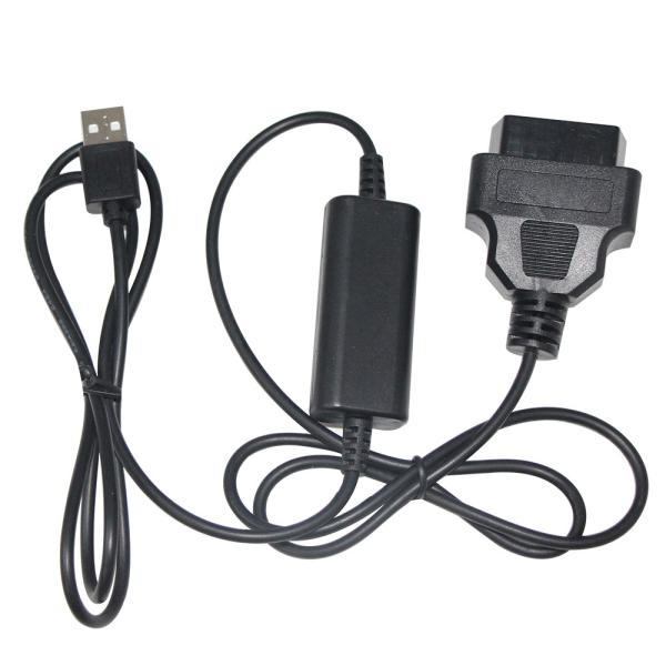 9-36V OBD2 16Pin to USB A 男性ステップアップケーブル 自動車診断