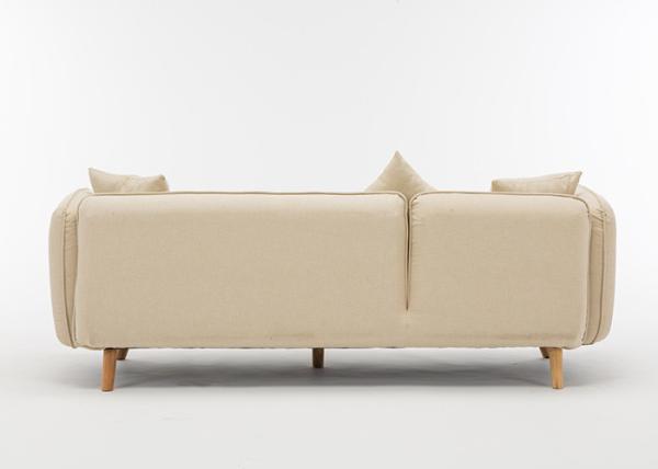 Home 3 Seat Living Room Fabric Sofas Comfortable In Light Skin Colour