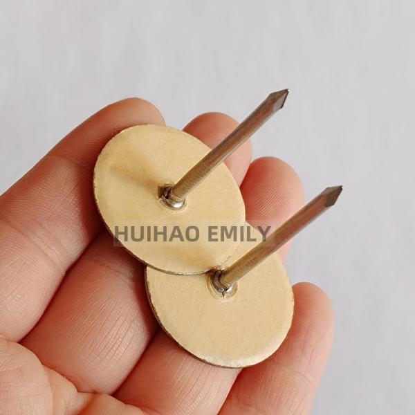 2.7mm Dia Capacitor Discharge Cup Head Pins & Paper Washer For Securing Insulation