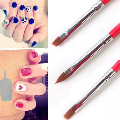 Salon Edition Pointed Kolinsky Nail Brushes Acrylic Handle / Nail Paint Brush Colorful