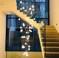 Bubble Ball Crystal Lámpara colgante G4 Glass Ball Long Hanging
