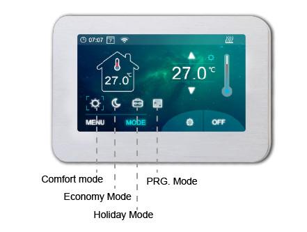 4.3 Inch Big Screen Digital Fan Coil Thermostat Electric Heating Controller