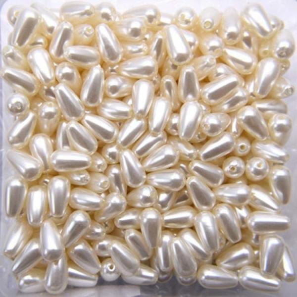 High Quality ABS Plastic Bead 7mmx13mm  Imitation Cream DropPearls for Handcraft