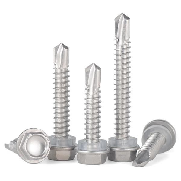 1 1/4 3.5 Stainless Steel SS410 Hexagon Head Hex Self Drilling Tek Screw For Metal