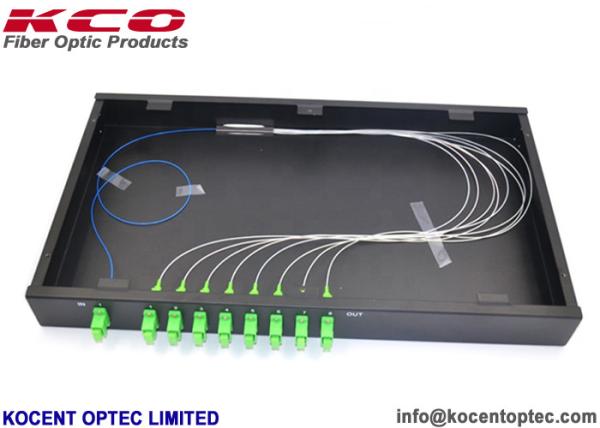 1*8 PLC Optical Fiber Splitter 1x8 SC/APC Patch Panel Rackmount Splitter 0.9mm Cable