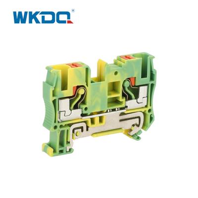 Empurrar de JPT 6-PE Phoenix a alimentação da pinta do conector do bloco de terminais com aterrar verde do PE protetor e amarelo modulares