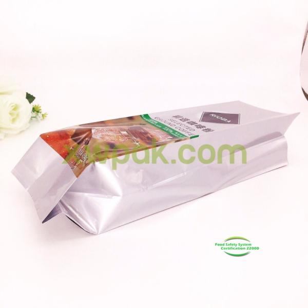 Vertical Corners Stand Up Gusseted Bags With Valve 135 Microns Thickness
