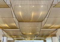 Ss304 Decoration Wire Mesh 1.2mm Yellow Color Chain Link Fence For Hotel