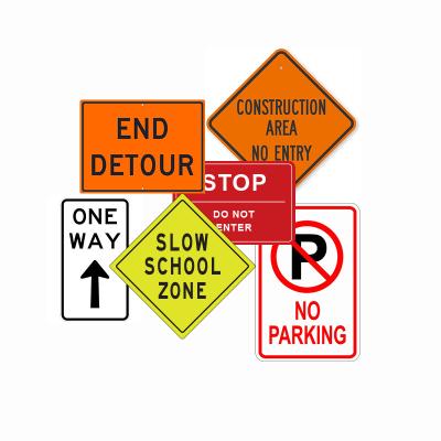 Aluminum Reflective Caution Traffic Signs For Roadway Safety