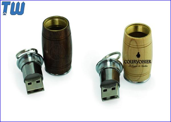 Customized Branding Wooden Barrel 32GB USB Memory Stick Pen Drives