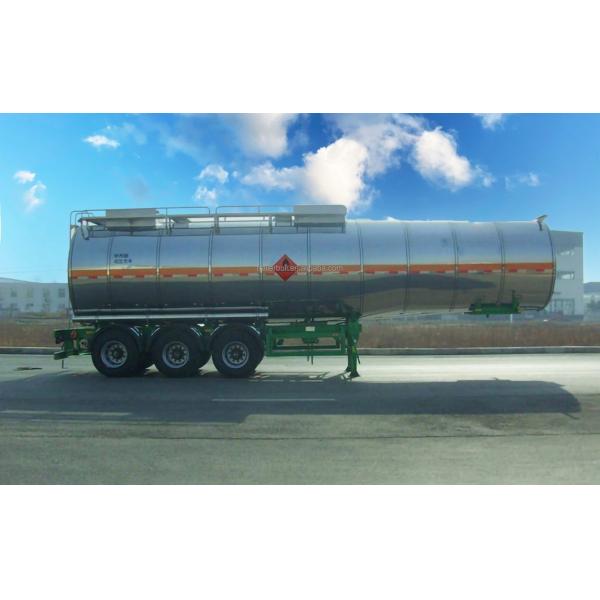 40000L 30t Aluminum Semi Insulated Tanker Trailers 3 Axles