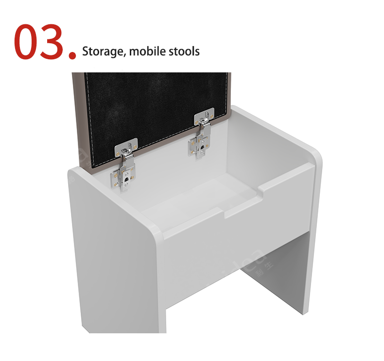customization Simple with Mirror, Stool, Dressing Table, Bedroom, Cosmetics with Cabinet, Storage Table, Small-sized Household, Makeup Table