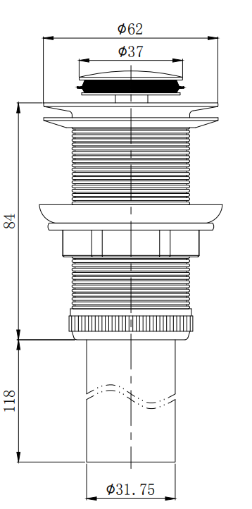 Латунный отскакивая анти- сток таза мытья Одер 32mm