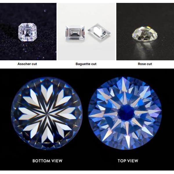 Драгоценный камень форма овальная 2-10ct Белый круглый резкий свободный мойсанит для обручальных колец