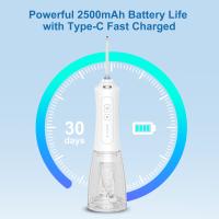 Irrigateur bucal portable Irrigateur dentaire inalámbrico professionnel 5 modes, IPX7 imperméable à l'eau 300ML USB