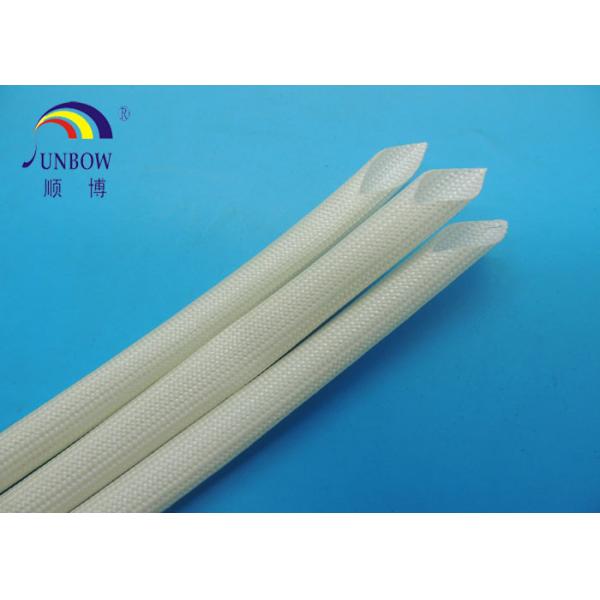 Yellow Black Red Natural Color Acrylic Resin Fiberglass Braided Sleeving / Eco-friendly Insulating Sleeves