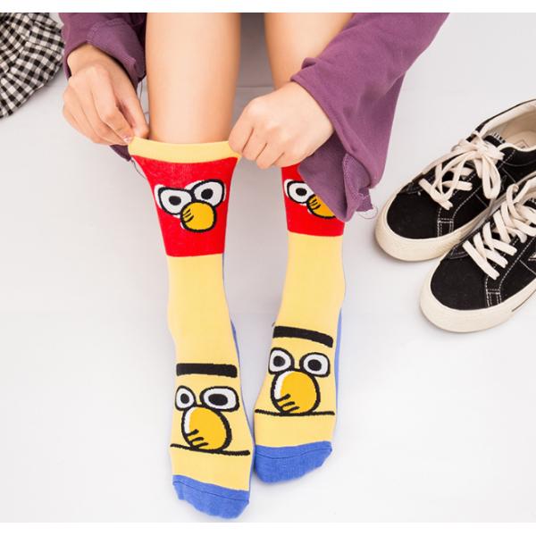 Trendy Funny Women's Novelty Socks With Jacquard / Printing / Embroidery Pattern