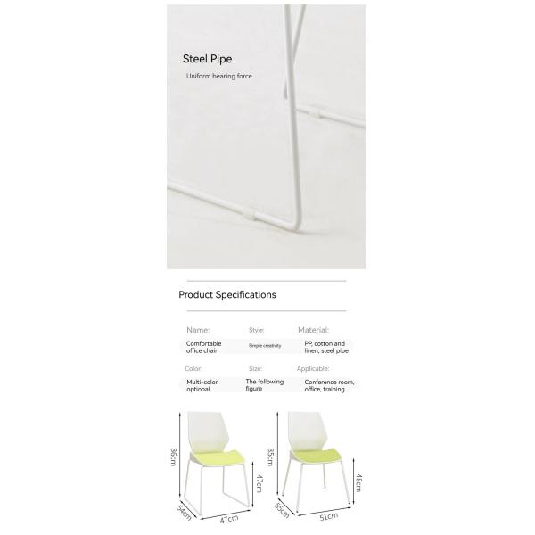 Stackable Four Legs Training Office Porosity Mesh Conference Room Chair with PC Chair