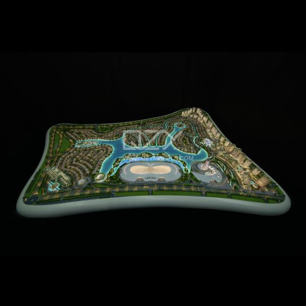 1:550 Illuminated Masterplan Model ABS Acrylic Wood