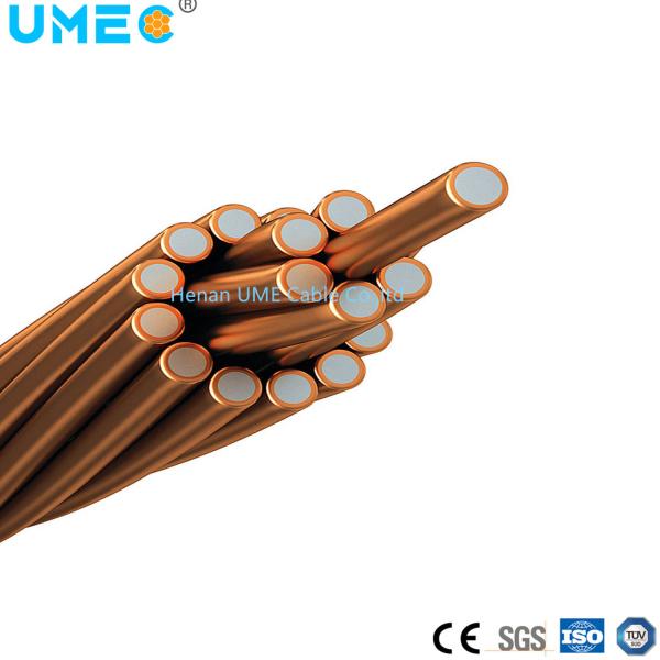 OEM aceito Indústria de fios de cabo coaxial Condutor nu Cobre revestido de aço CCS