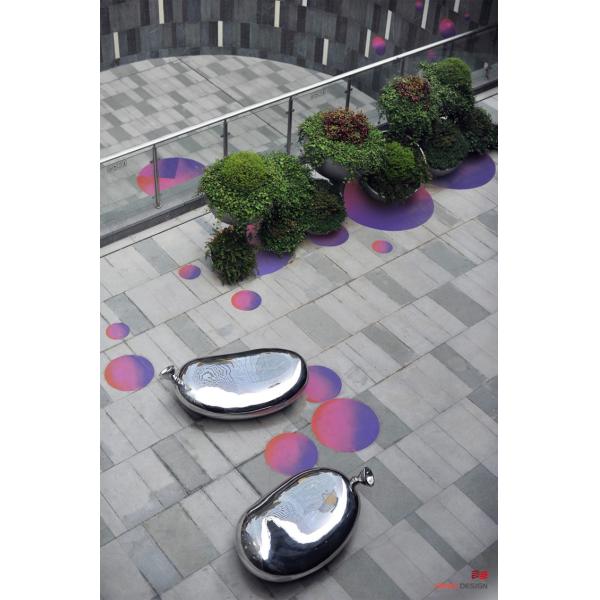 Hand-forged Stainless Steel Balloon Sculpture for Outdoor Decorative Art Installation