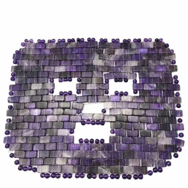 Health and Wellness Technology Polished Amethyst Goddess Jade Stone Mask for Natural Beauty 2024