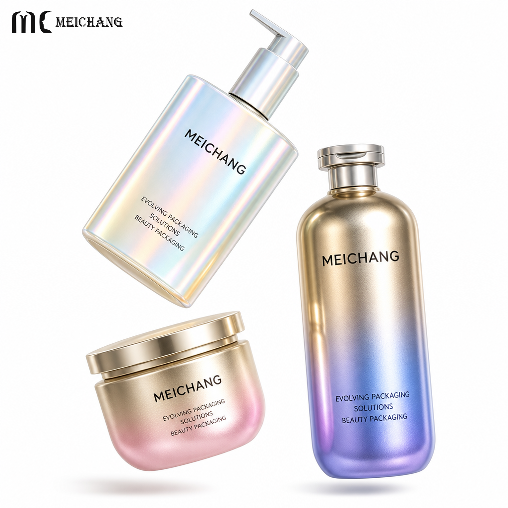 250/400/500ml Refillable PE Hair Care Packaging Set – Cylindrical Pump Bottle & Wide-Mouth Hair Mask Jar(MC-335)