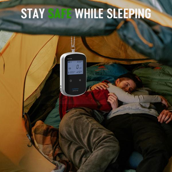 Lightweight Travel Handheld Carbon Dioxide Detector Alarm For RH CO Tracking