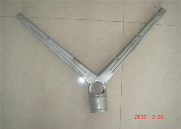 Pressed Steel Galvanized Wire Chain Link Fence With Barbed Wire V Arm On Top