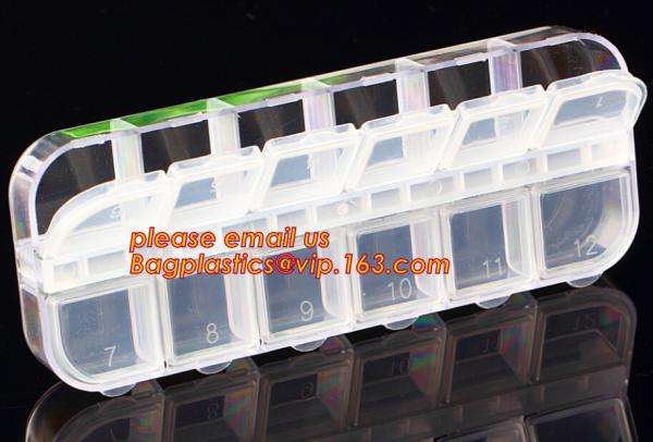 Plastic Storage Box With 15 Removable Compartments Tool Containers, plastic divided storage box for candy and nuts