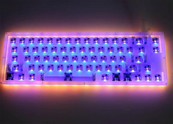 3 Pin Custom Keyboard PCB RGB Kbd75v2 Hot Swappable PCB Orange