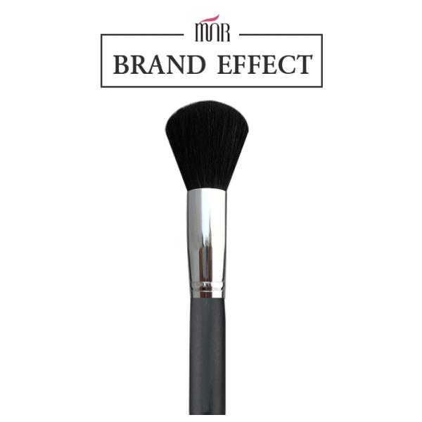 Wooden Handle Copper Ferrule Essential Makeup Brushes Black Goat Hair