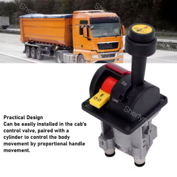 BKQF34-B 14750650H 4 Hole Dump Truck Rubber Handle Valve M6 Locked Hydraulic Dump Truck Control Valve ﻿