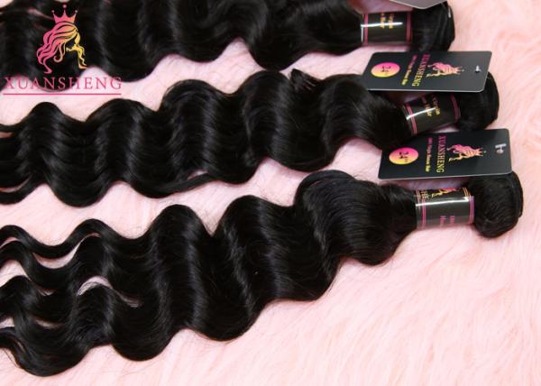 Unprocessed Virgin Hair From India Malaysian Wave Extensions Natural Color