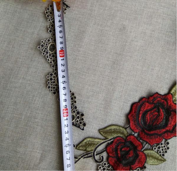 100%Polyester  Embroidery  Pajams Collar Lace   Mesh Based Necklace Decoration