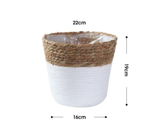 Handicraft Natural Seagrass Storage Basket With Handle ECO Friendly Kids Toy Clothes Baskets Storage Home Decoractions