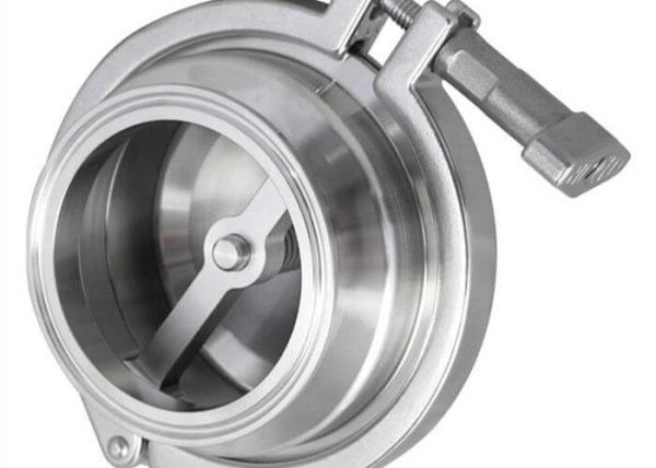 Food Grade Sanitary Check Valves With 25 To 30ra Average Internal Finish